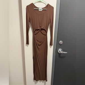 Princess Polly Chocolate Long Sleeve Dress